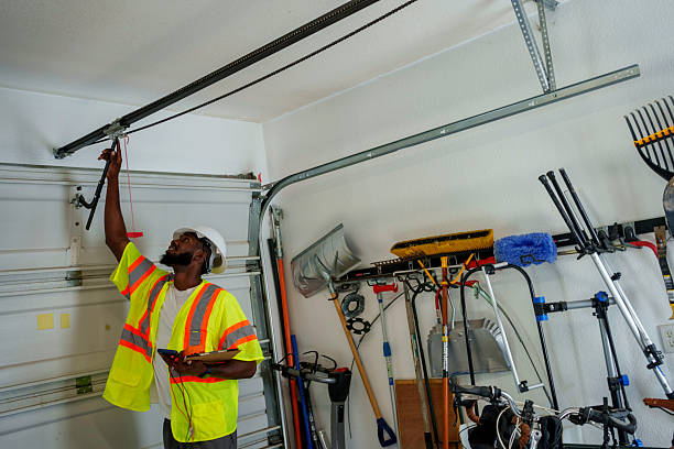 Professional Garage Door technician working in Leonard, TX